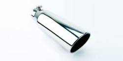 Different Trends - Different Trends Exhaust Tip, 4" - 6" x 18" Angle, T-304 Stainless, Single Wall Rolled Edge
