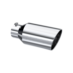 LCGP Stainless Steel Angle Cut Exhaust Tip – 2.5" Inlet 4" Outlet 18" Length Weld-On