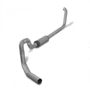 Diamond Eye Performance - Diamond Eye 4" Turbo Back Exhaust, Ford (1999-03) F550 Rollover, 7.3L Power Stroke, Single, Aluminized (with optional pyro plug)
