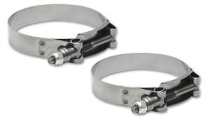 Vibrant Performance - Vibrant Performance Stainless Steel T-Bolt Hose Clamps (Pack of 2) 4.2"-4.6"