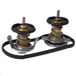 Ford Genuine Parts - Ford Motorcraft Thermostat Kit, Ford (2008-10) 6.4L Power Stroke (Pair w/ Gasket)