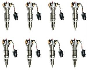 Warren Diesel Injection - Warren Diesel Premium Fuel Injectors, Ford (2003-10) 6.0L Power Stroke, set of 8 190cc (75% over nozzle)