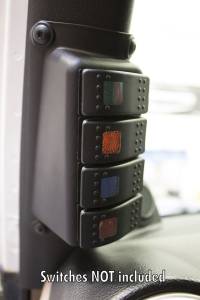 Daystar - Daystar A-Pillar Switch Panel, Jeep (2007-17) JK Wrangler (switches NOT included)