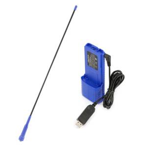 Rugged Radios - Rugged Radios Go Further Bundle" for V3 & RH5R Handheld Radios - Long Range Antenna, XL Battery, & USB Charging Cable
