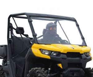 SuperATV - SuperATV Full Windshield for Can-Am (2016-24) Defender (Scratch Resistant Polycarbonate - Clear)