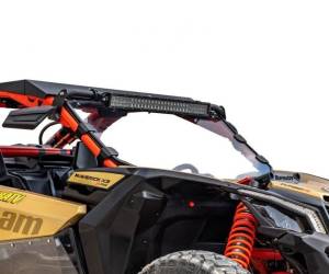 SuperATV - SuperATV Full Windshield for Can-Am (2017-24) Maverick X3 (Scratch Resistant Polycarbonate -Clear, Machines w/out Factory Intrusion Bar)
