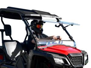 SuperATV - SuperATV Scratch Resistant Flip Windshield for Honda (2015-24) Pioneer 500