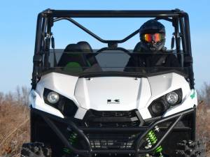 SuperATV - Kawasaki Teryx 750 / 800 Scratch Resistant Half Windshield (Standard Polycarbonate) Dark Tint (2016+)