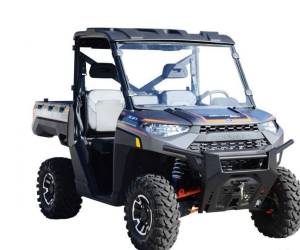 SuperATV - SuperATV Full Windshield for Polaris (2020-24) Ranger 1000 (Standard Polycarbonate- Clear)