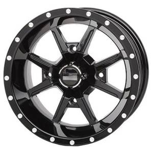 Frontline Tires - Frontline All Terrain 556, Black, UTV Wheels - 14" wheels (4/110) 5+2 Offset, +10mm