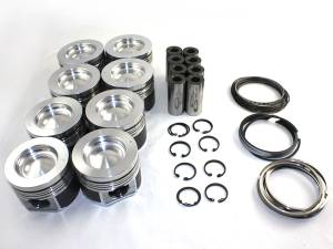 Mahle - Mahle Motorsports Performance Pistons With Rings, Chevy/GMC (2001-04) 6.6L LB7 Duramax, (De-Lipped and Coated, Standard Bore)