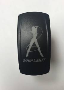 BTR Products - BTR C-Series Rocker Switch, Whip Light With Girl (On-Off) Red