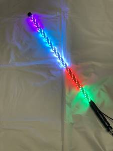 BTR Products - BTR Whip Lights, Twisted Multicolor 3' Whip Single w/ Remote