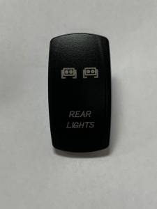 BTR Products - BTR C-Series Rocker Switch, Rear Lights  (On-Off) Blue