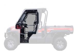 SuperATV - SuperATV Cab Enclosure Doors for Kawasaki (2016-24) Mule Pro (2 Door, Scratch Resistant Polycarbonate- Light Tint)