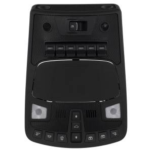 Ford Genuine Parts - Ford Motorcraft Overhead Console, Ford (2017-22) Super Duty (with upfitter switches - Ebony/Black) w/ Sunroof