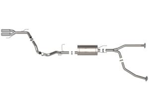 aFe Vulcan Series 2.5in to 3in SS Cat-Back Exhaust w/ Black Tip | Toyota Tundra (22) (49-36061-B) main image 1