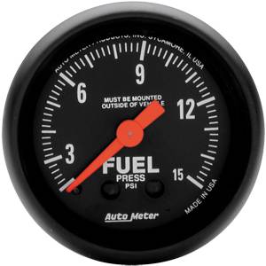 Autometer - Auto Meter Z-Series, Fuel Pressure 15psi (Mechanical)