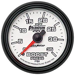 Autometer - Auto Meter Phantom II Series, Boost Pressure 0-35psi (Mechanical)