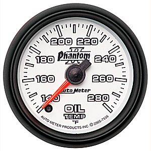 Autometer - Auto Meter Phantom II Series, Oil Temperature 140*-280*F (Full Sweep Electric)