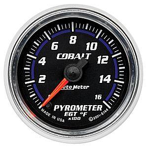 Autometer - Auto Meter Cobalt Series, Pyrometer Kit 0*-1600*F (Full Sweep Electric)