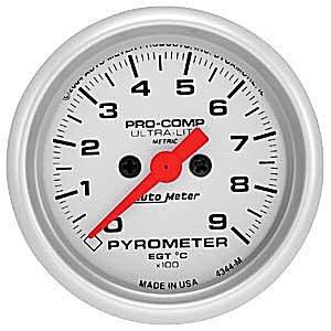 Autometer - Auto Meter Ultra Lite Series, Pyrometer 0*-900*C (Full Sweep Electric)