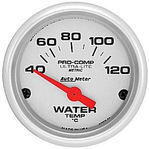 Autometer - Auto Meter Ultra Lite Series, Water Temperature 40*-120*C (Short Sweep Electric)