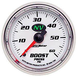 Autometer - Auto Meter NV Series, Boost Pressure 0-60psi (Mechanical)