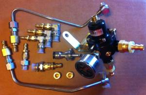 Dfuser - Dfuser Regulated Fuel Return Kit, Ford (2003-07) 6.0L Power Stroke, Stage III - Rubber Version B