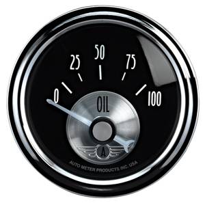 Autometer - Auto Meter Prestige Series, Black Diamond, Oil Pressure 0-100psi (Short Sweep Electric)