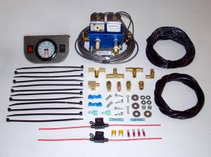 Pacbrake - Pacbrake Simultaneous Air Spring Activation Dash Switch Kit, with Solenoid, 1 Auxiliary Switch, and Dual Needle Gauge
