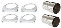 Silverline - Silverline Adapter, 3.5" ID to 4" ID Kit (2 adapters & 4 clamps)