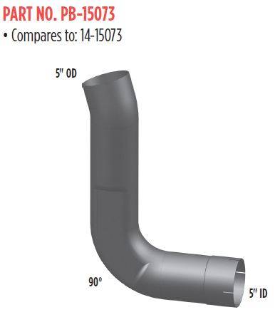 Grand Rock Exhaust - Grand Rock Replacement Pipe, Peterbilt 379 Conventional (14-15073)