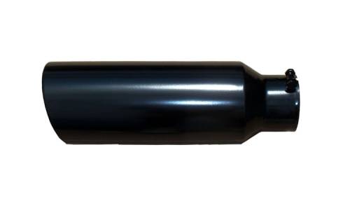 Pypes Performance Exhaust - Pypes Monster Tip Exhaust Tip, 4" - 10" x 18" Angle, Black Powder Coated