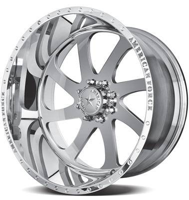 American Force Wheels - American Force Burnout SS8 Wheel, 20"x12" 8x170, Ford (1999-17) F250/F350 (Mirror Polished Finish)