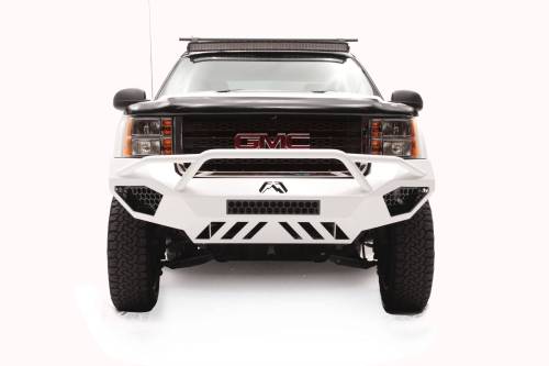 Fab Fours - Fab Fours Vengeance Front Bumper, GMC (2011-14) 2500/3500, With Prerunner Bar (Black Powdercoat)