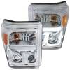 Anzo - Anzo Projector Headlight, Ford (2011-16) Super Duty (Chrome Housing/ Clear Lens) 