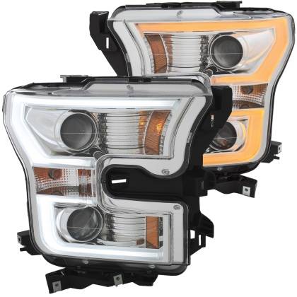 Anzo - Anzo Projector Headlight, Ford (2015-17) F-150 (Chrome Housing/ Clear Lens)