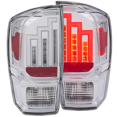 Anzo - Anzo LED Taillight, Toyota (2016-18) Tacoma (Chrome Housing/Clear Lens)