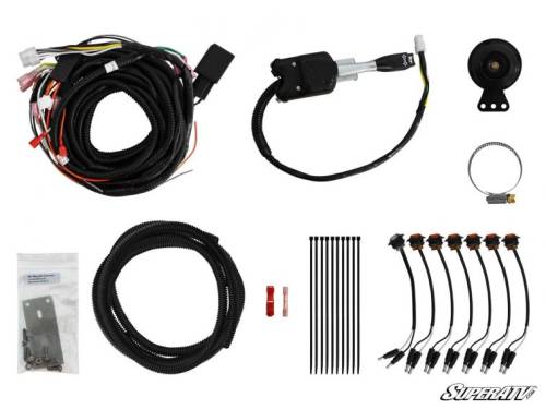 SuperATV - SuperATV Plug & Play Turn Signal Kit for Polaris (2017-18) Ranger XP 1000 (Crew Cab, Steering Column and Attached Horn)