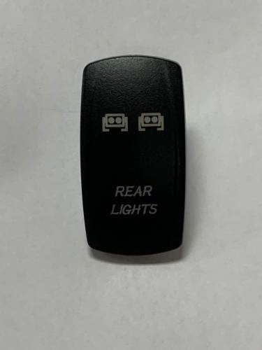 BTR Products - BTR C-Series Rocker Switch, Rear Lights  (On-Off) Red
