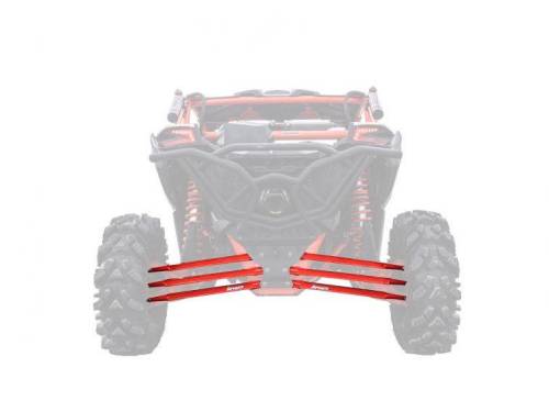 SuperATV - Can-Am Maverick X3, 72 inch, Boxed Radius Arms Complete Kit (Red)