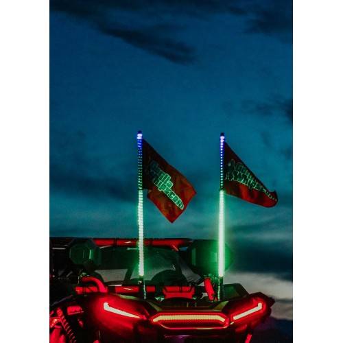 Gorilla Whips Xtreme & Silver Xtreme LED Lighted Whip Replacement Flag  USA LED 
