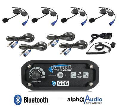 Rugged Radios - Rugged Radios 4-Place Intercom System with Alpha Audio Helmet Kits