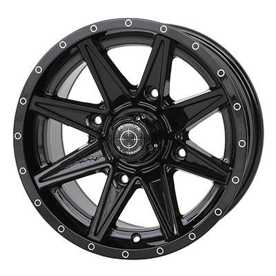 Frontline Tires - Frontline All Terrain 308, UTV Wheels - 14x7" wheel (4/110) 5+2 Offset, +10mm (Black)