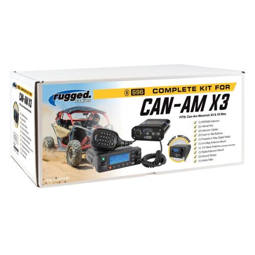 Rugged Radios - Rugged Radios Can-Am X3 Complete UTV Communication System with Top Mount with Alpha Audio Headsets