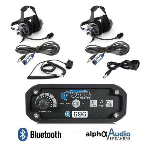 Rugged Radios - Rugged Radios RRP696 2 Person Bluetooth Intercom System with Ultimate Headsets