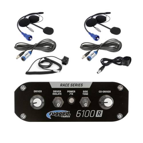Rugged Radios - Rugged Radios RRP6100 2 Person Race Intercom System with Helmet Kits (NO DSP Chip)