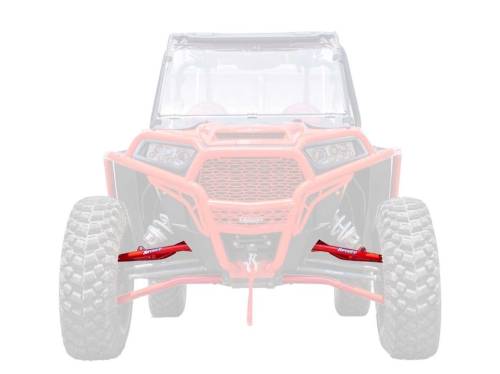 SuperATV - Polaris RZR XP 1000 High Clearance Upper A-Arms, Non Adjustable with Heavy-Duty 4340 Chromoly Steel Ball Joints (Red)