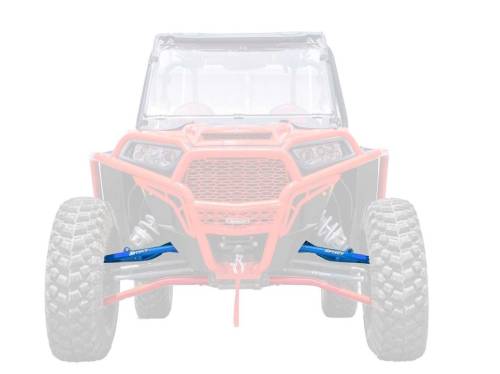 SuperATV - Polaris RZR XP 1000 High Clearance Upper A-Arms, Non Adjustable with Heavy-Duty 4349 Chromoly Steel Ball Joints (Voodoo Blue)